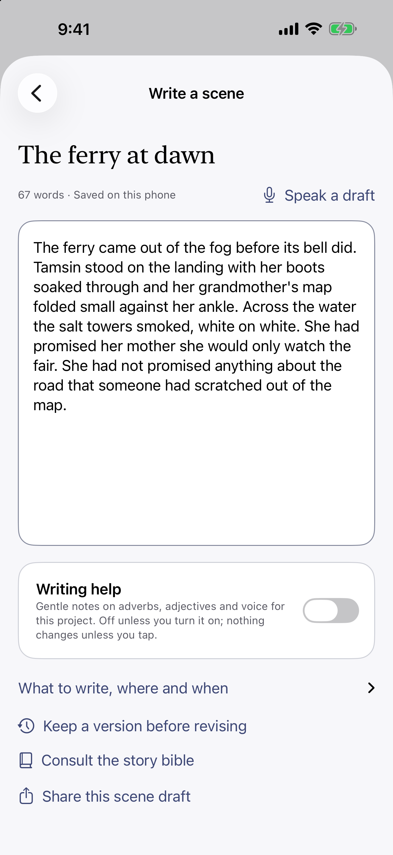 Write a scene in Story Circle